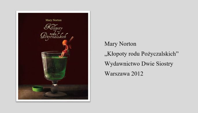 Okładka książki „Kłopoty rodu Pożyczalskich” wydanej przez Wydawnictwo Dwie Siostry w 2012 roku.